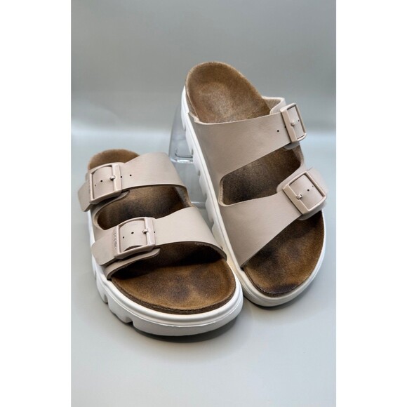 Papillio by Birkenstock Arizona Womens Chunky Sandals Taupe Sz 36 US 6 Platform - Picture 1 of 7